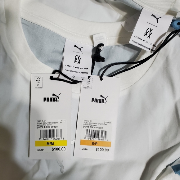SOLD. PUMA x LIU WEN White Ocean Oversized tee - Picture 11 of 11